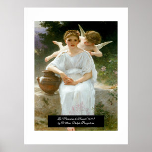 Whisperings of Love by Bouguereau Poster