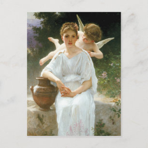 Whisperings of Love, William Adolphe Bouguereau Postcard
