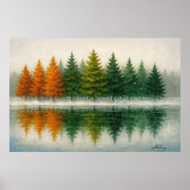 Whispers Between Seasons Landscape Poster (Front)