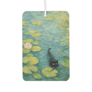 Whispers by the Lily Pond – Black Cat Car Air Freshener