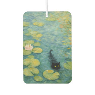 Whispers by the Lily Pond – Black Cat Car Air Freshener