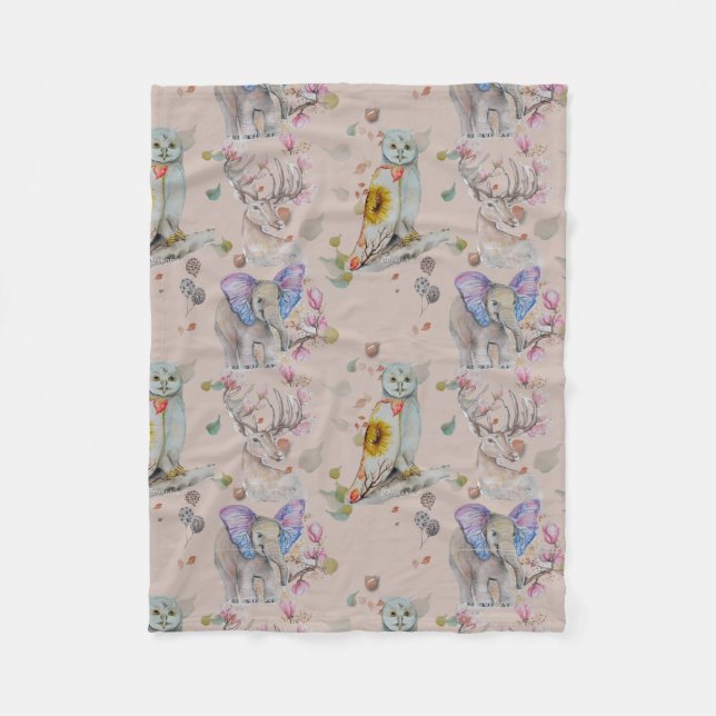 Whispers from Forrest Baby Fleece Blanket (Front)