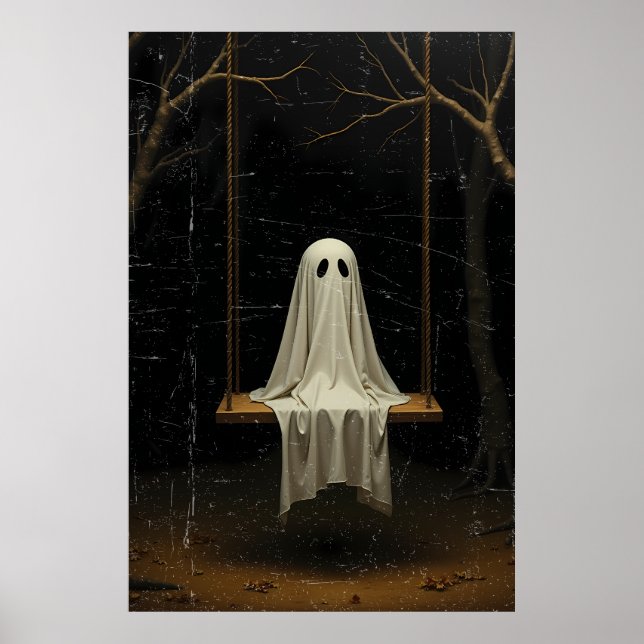 Whispers in the Dark, Ghostly Swing in the Forest Poster (Front)