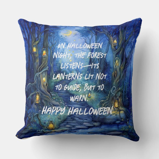Whispers in the Hollow – The Lantern Path Cushion (Front)