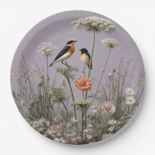 Whispers in the Meadow Dusty Lavender Paper Plate