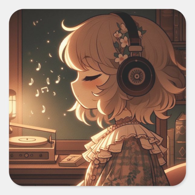 Whispers in the Moonlight Square Sticker (Front)