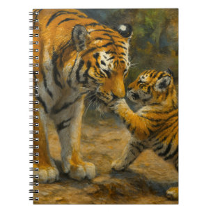 Whispers in the Wild – Tiger and Cub in Forest Notebook