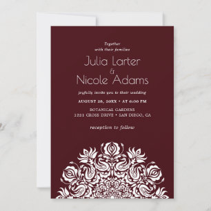 Whispers Lake Swan Lotus Flowers Mandala Wedding Invitation