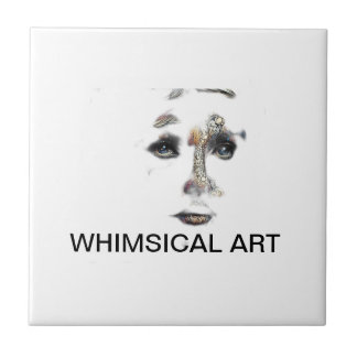  "Whispers of a Celestial Muse" Ceramic Tile