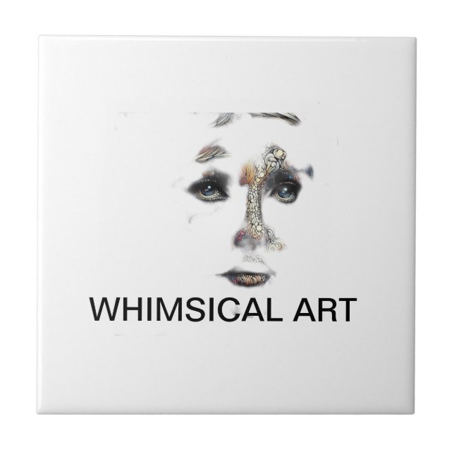  "Whispers of a Celestial Muse" Ceramic Tile (Front)