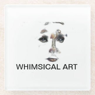  "Whispers of a Celestial Muse" Glass Coaster