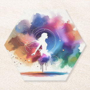Whispers of a Rainbow Soul Paper Coaster