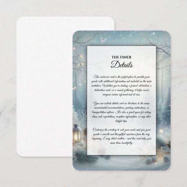 Whispers of a Winter Solstice Enclosure Card (Front/Back)