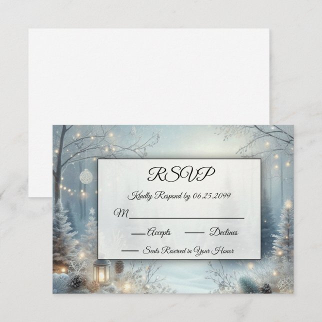Whispers of a Winter Solstice RSVP Card (Front/Back)