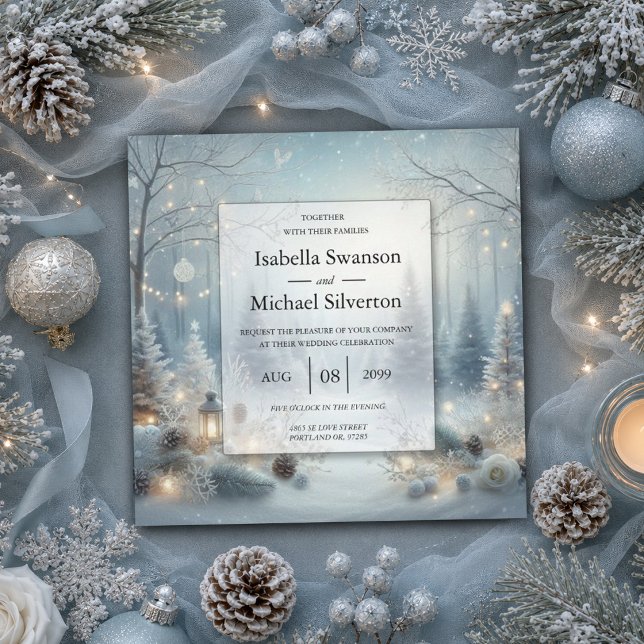 Whispers of a Winter Solstice Wedding Invitation (Creator Uploaded)