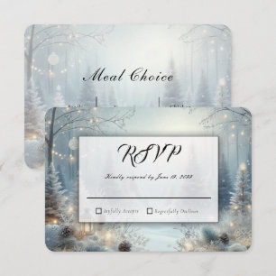 Whispers of a Winter Solstice Wedding RSVP Card