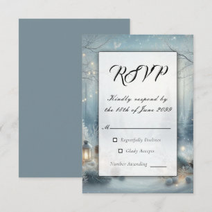 Whispers of a Winter Solstice Wedding RSVP Card