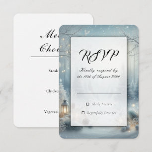 Whispers of a Winter Solstice Wedding RSVP Card