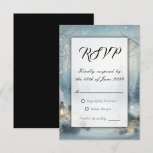 Whispers of a Winter Solstice Wedding RSVP Card