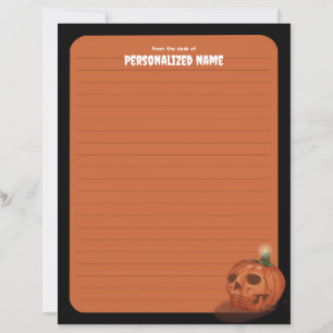 Whispers Of Autumn - Orange - Unlined Paper Sheet