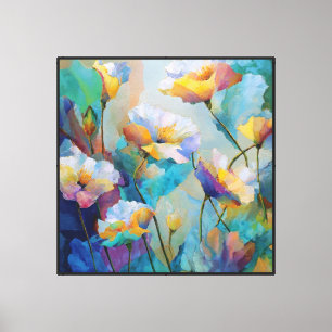 Whispers of Bloom Abstract Poppy Canvas Print