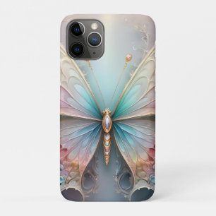 Whispers of Color: Pastel Fractal Butterfly Dream iPhone 11 Pro Case