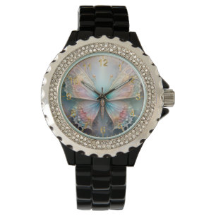 Whispers of Color: Pastel Fractal Butterfly Dream Watch