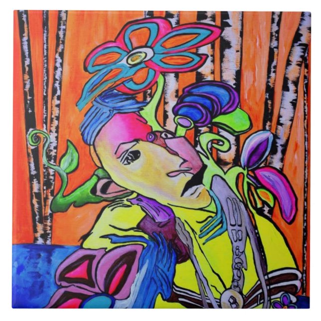 Whispers of Colour — Limited Edition  Ceramic Tile (Front)