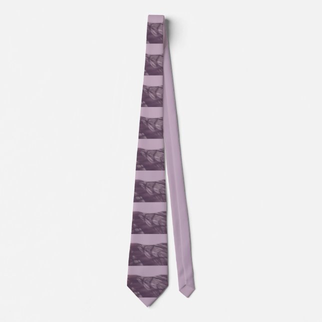  Whispers of Dawn: Lavender Mist Silk Tie (Front)