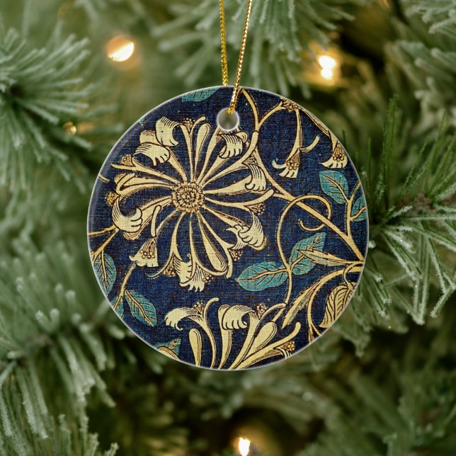 Whispers of Elegance: Honeysuckle Ceramic Ornament (Tree)