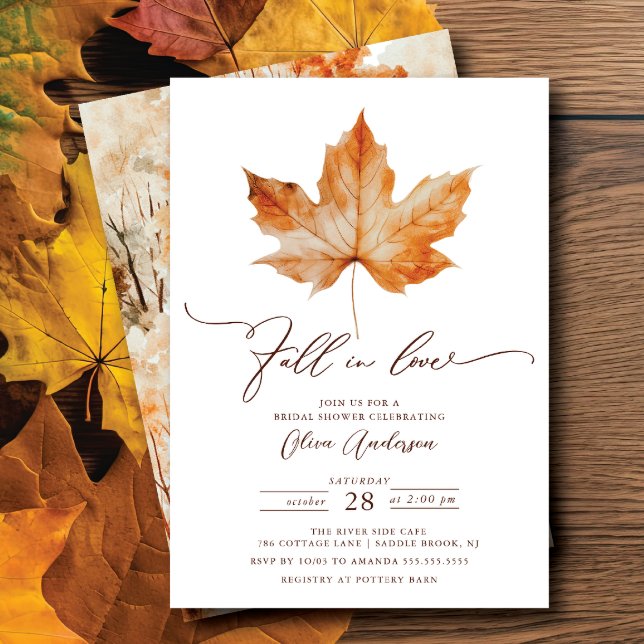 Whispers of Fall Bridal Shower Invitation (Creator Uploaded)