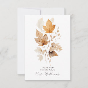 Whispers of Fall Bridal Shower Thank You Card