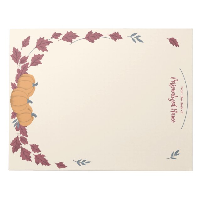 Whispers Of Fall Unlined Notepad (Front)