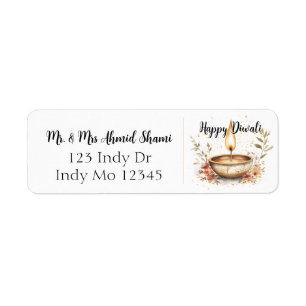 Whispers of Flame, Diwali Return Address Label