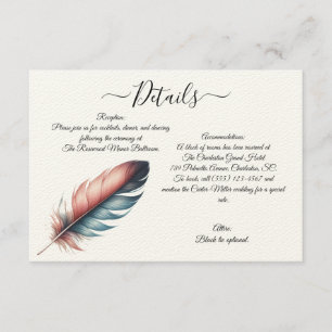 Whispers of Grace Feathered Elegance Minimalism Enclosure Card