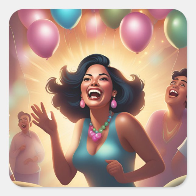 Whispers of Joy Square Sticker (Front)