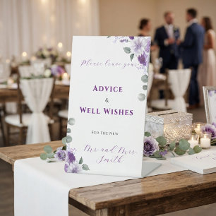 Whispers of Lavender: Elegance in Bloom Advice Pedestal Sign