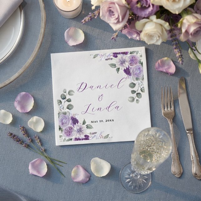 Whispers of Lavender: Elegance in Bloom Napkin (Whispers of Lavender: Elegance in Bloom Napkins)