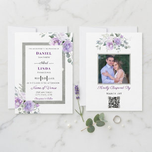 Whispers of Lavender: Elegance in Bloom Photo Invitation