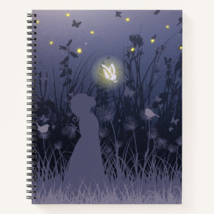 Whispers of Light – Enchanted Night Garden Notebook