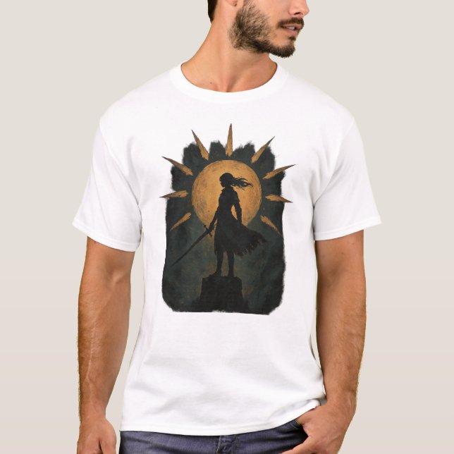 Whispers of Light – Woman in Darkness T-Shirt (Front)