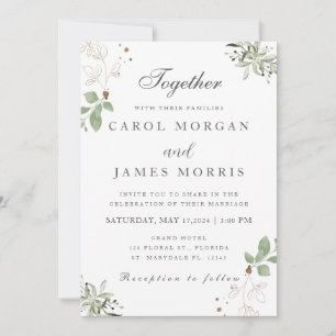 Whispers of Love: A Botanical Wedding Invitation