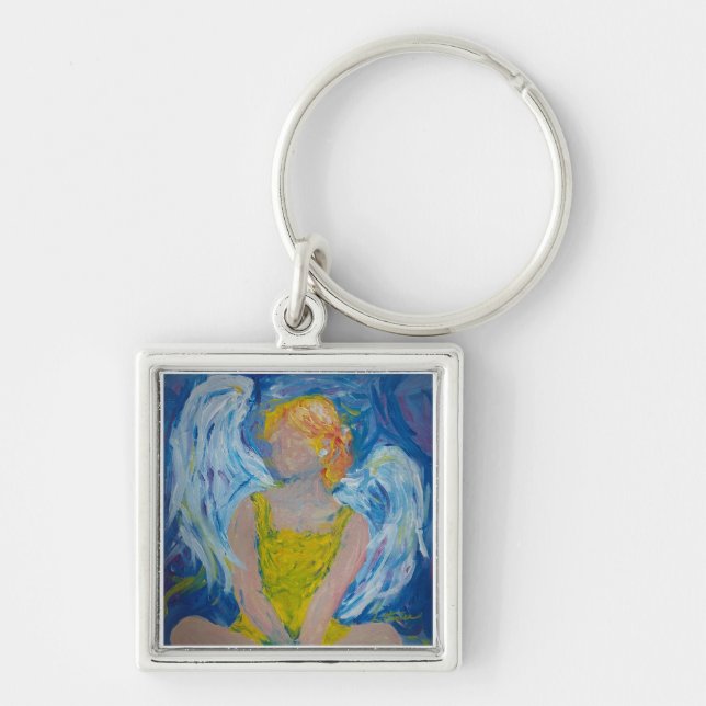 "Whispers of Love" Angel Keychain (Front)