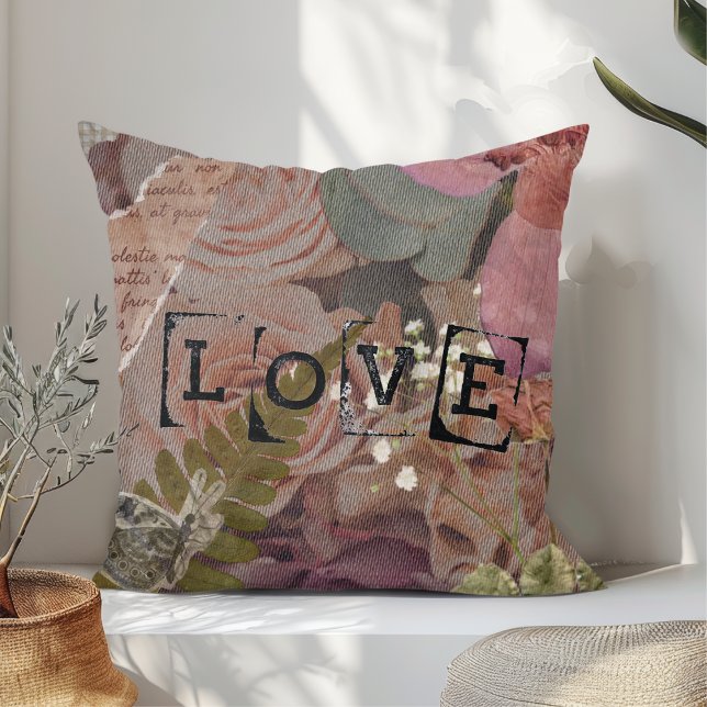 Whispers of Love: Nostalgic Rose Scrapbook Cushion (Creator Uploaded)