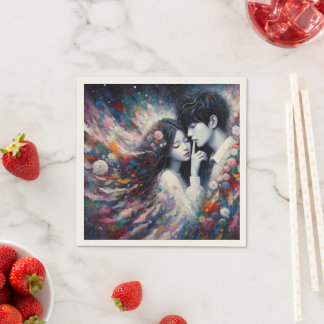 Whispers of Love Valentine Paper Napkin - Romantic
