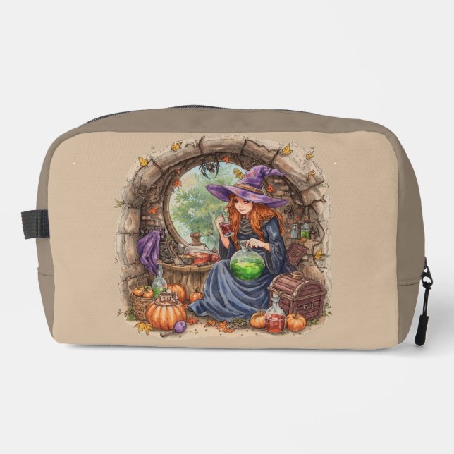 Whispers of Magic, Beautiful Witch and Her Potion  Dopp Kit (Front)