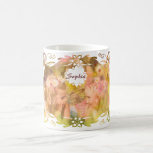 Whispers of Magic: Two Fairy Friends in a Garden Coffee Mug