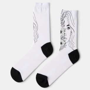 Whispers of Nature – Feminine Beauty in Bloom Socks