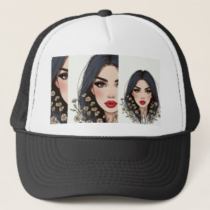Whispers of Nature – Feminine Beauty in Bloom Trucker Hat