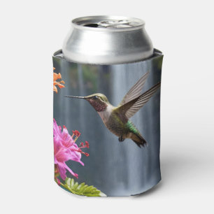 "Whispers of Nature: Hummingbird, Waterfall Can Cooler